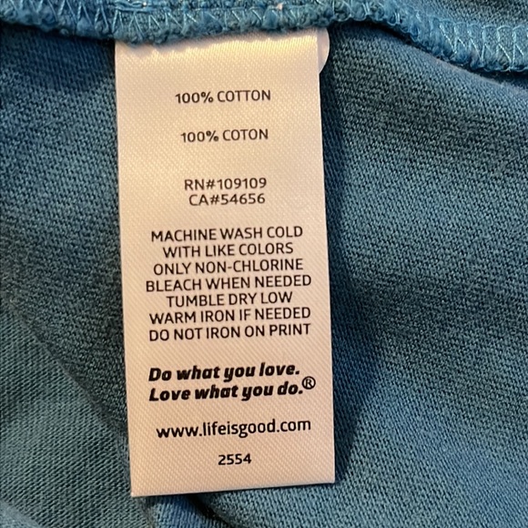 NWT Life is Good LOVE IS A SUPER POWER Women's Relaxed Crusher Tee BLUE Size XS - Picture 11 of 12